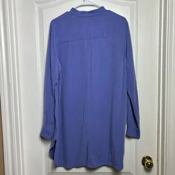 Soft Surroundings Purple Symphony Nights Long Sleeve Tunic Top Women’s Sz L - Picture 2 of 11